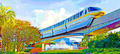 Disney Monorail - disney fan art