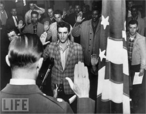  Elvis Being Sworn In The United States States Army