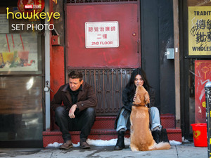 Hawkeye || Hailee Steinfeld, Jeremy Renner, and Lucky the 피자 Dog || 방탄소년단