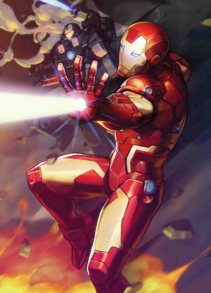  Iron Man || Marvel Battle Lines Variant Covers - Super Heroes Collection (Art par Yoon Lee)