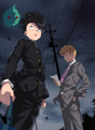 mob and reigen  - anime wallpaper