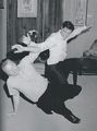 Elvis Showing Some Of His Karate Moves - elvis-presley photo