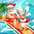 Babbo Natale che fa il surf - christmas photo