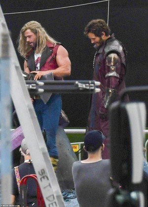 Chris H. and Chris P. || Thor: Love and Thunder film set, Sydney || February 1, 2021