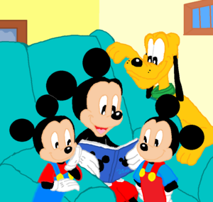  디즈니 Mickey Family Memory Book with Pluto, Morty and Ferdie.,