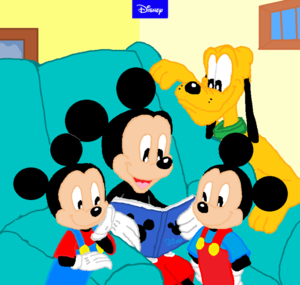  디즈니 Mickey Family Memory Book with Pluto, Morty and Ferdie.,,