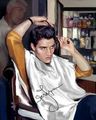 Elvis Fixing His Hair - elvis-presley fan art