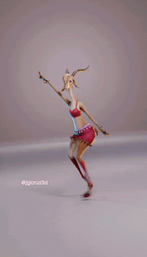  một giống nai, linh dương, gazelle dancing Girl Like Me