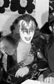 Gene Simmons || visits the Cerebral Palsy headquarters in New York...January 5, 1982 - kiss photo