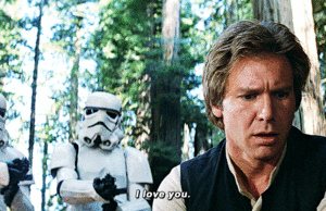  Han and Leia || 星, 星级 Wars Episode VI || Return of the Jedi 1983