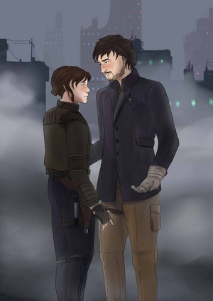 Jyn/Cassian Drawing - You Kissed Me