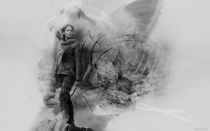  Katniss Everdeen karatasi la kupamba ukuta - The Girl On moto