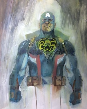  Secret Empire: Captain America || Hydra Supreme || portrait painting commission (2017)