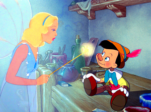  Walt डिज़्नी Screencaps - The Blue Fairy & Pinocchio