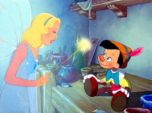  Walt डिज़्नी Screencaps - The Blue Fairy & Pinocchio