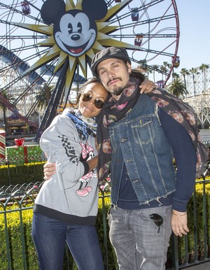  Zoe Saldana And Her Husband, Marco Perego, Visiting Disneyland