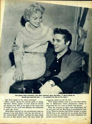  Clipping Pertaining To Elvis Presley And Dottie Harmony