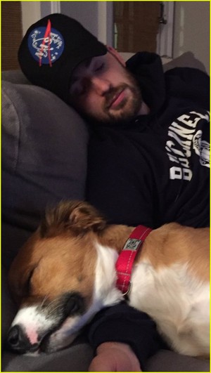  Chris and his dog,Dodger