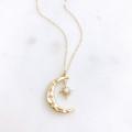 Crescent Moon and Star Necklace - moon photo