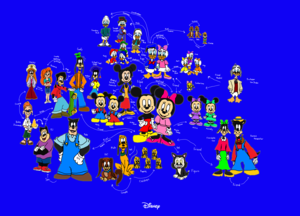 Disney's Mickey and his Family and Friends. And Rival and Couple too. 