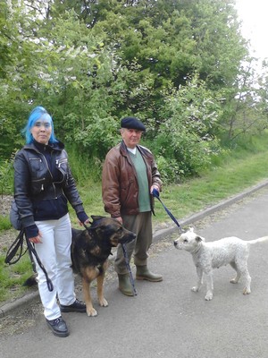 Michael and me with our dogs on 28/04/2021