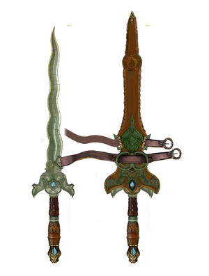  Raya and the Last Dragon - Raya's Sword Concept Art kwa Mehrdad Isvandi