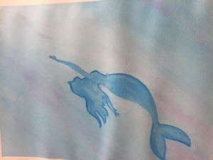  The Little Mermaid in watercolor