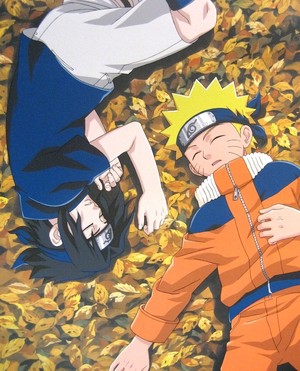  나루토 and sasuke sleeping