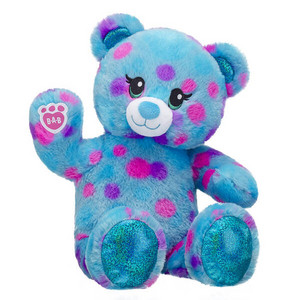  Build-A-Bear ~ Blue Polka Dot Teddy beruang