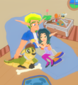 Home Sweet Home Jak and Keira Hagai...,. - jak-and-daxter fan art