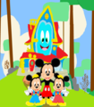 Mickey Mouse Funhouse 2021 Disney Junior with his twin Nephews Morty and Ferdie. - disney fan art