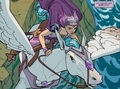 Princess Amethyst riding Ypsilos - dc-comics photo