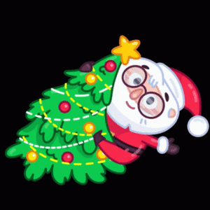  Santa with বড়দিন tree🎄