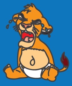  Simba in a diaper crying for mommy или daddy