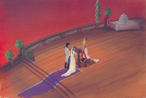  Walt डिज़्नी Production Cels - Prince Eric, Vanessa & The Priest