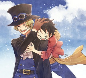 💙sabo and luffy❤