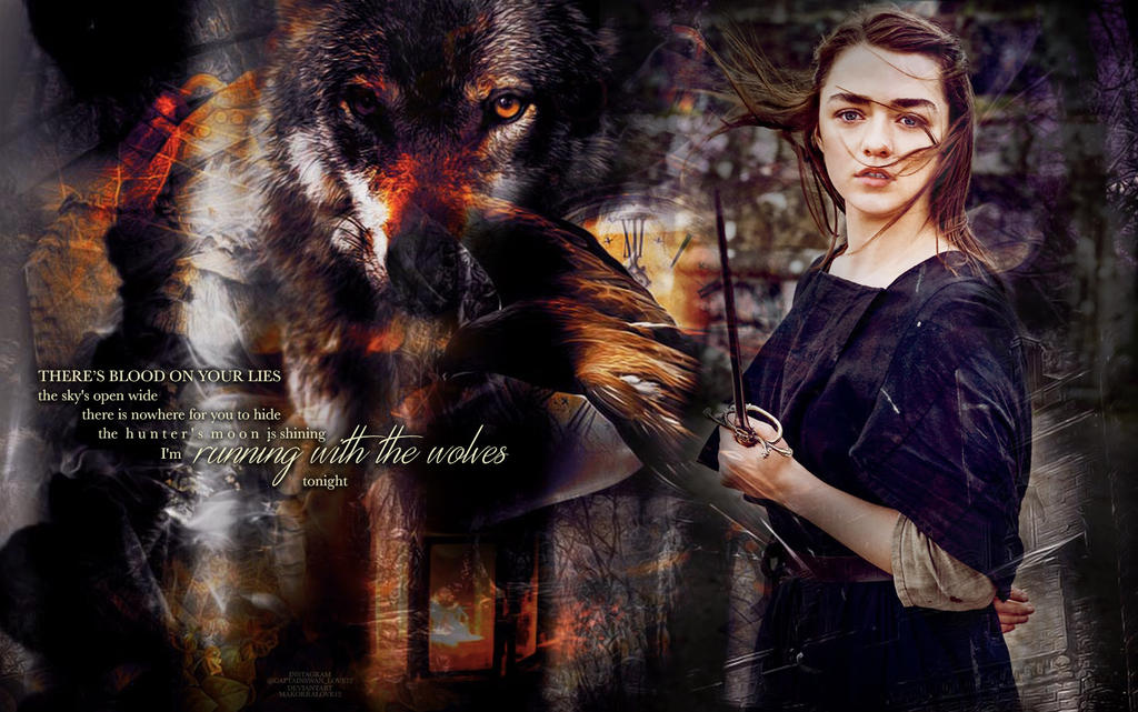 Arya Wallpaper - Running With The Wolves - Arya Stark Fan Art (44025956) -  Fanpop