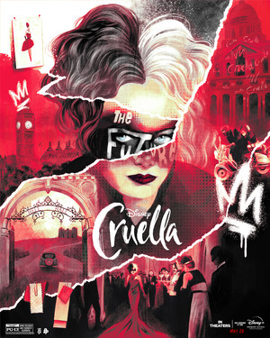  Cruella (2021) Poster Posse Art door Bella Grace