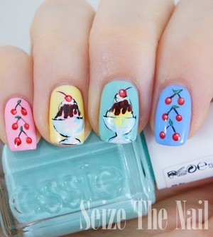  DIY ice cream nails design💅🌈