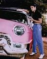 Elvis Waxing His Car - elvis-presley photo