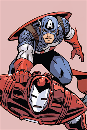 Tony Stark and Steve Rogers in Avengers: Loki Unleashed || 2019