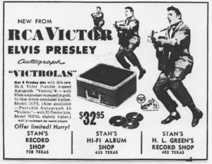  Vintage Promo Ad Elvis Presley Victrola