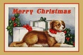Christmas Vintage Illustration (Dog Post Card) - christmas photo