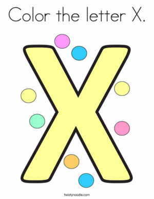  Color The Letter X Colorïng Page - Twïsty Noodle
