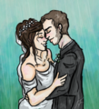 Fitzsimmons Drawing - Wedding In The Rain - fitzsimmons fan art