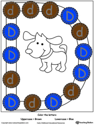 Free* Recognïze Uppercase And Lowercase Letter D