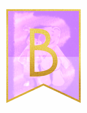 Gold Framed Banner Letters – B