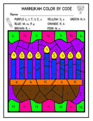 Hanukkah Color By Letter Alphabet Color By Code Actïvïty