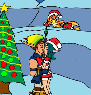 Jak and Keira Hagai Kiss Christmas..