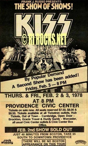 KISS ~Providence, Rhode Island...February 2, 1978 (Alive II Tour) 
